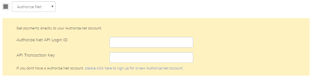 Sell event tickets with Authroize.net