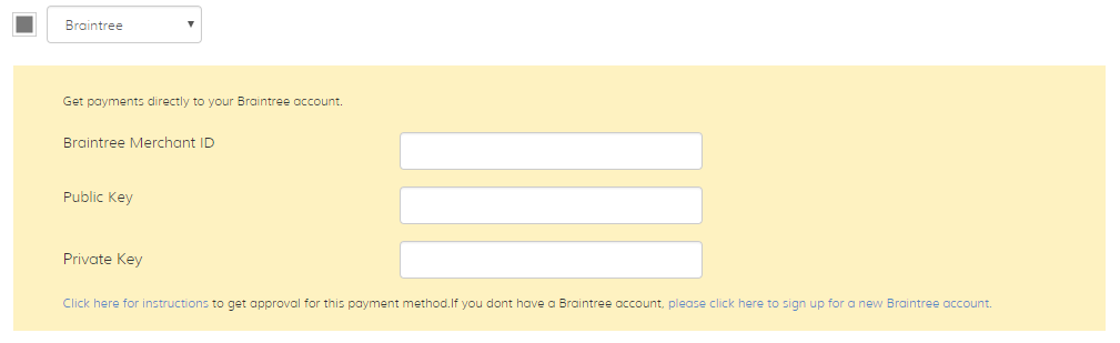 Sell event tickets with Braintree